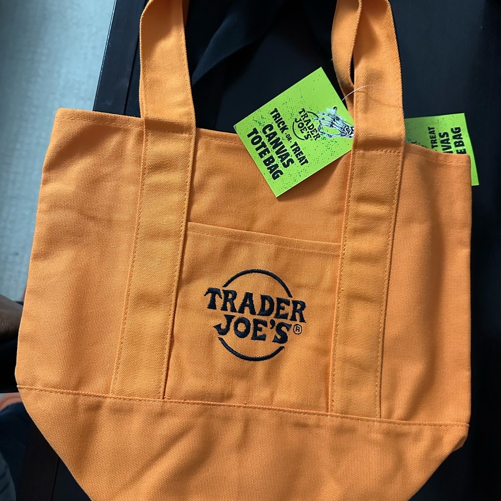 Trader Joe’s Orange Mini Canvas Tote Bag